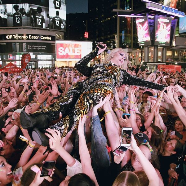 Homecoming crowd surf